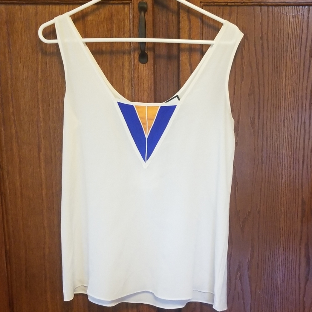 White silk top - Size XS, like new